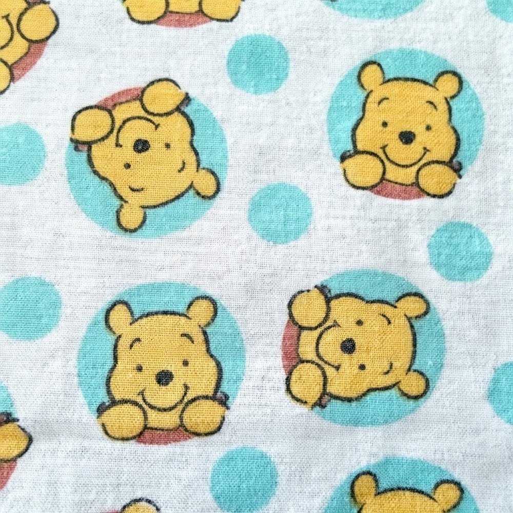 Vintage Disney Baby Winnie Pooh Blanket 30x30‎ Cotton Nursery Swaddle